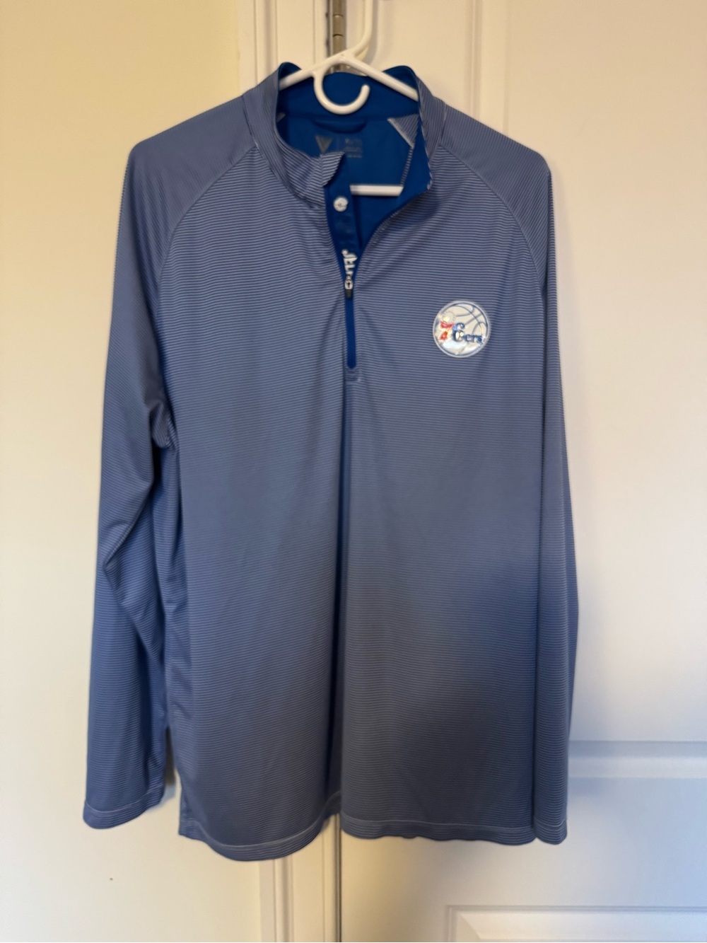Philadelphia 76ers - Blue Stripe Quarter-Zip — Levelwear Vantage - Men’s XL